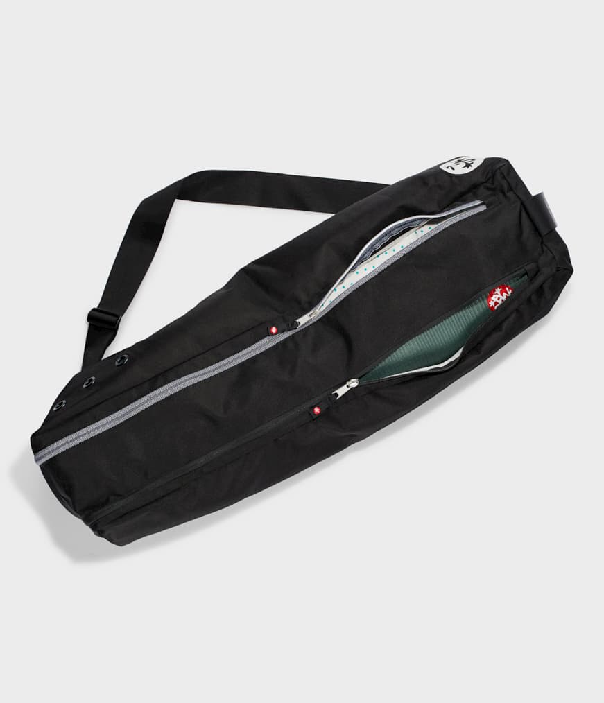 manduka, Bags, Manduka Go Steady 3 Black Large Yoga Mat Carrier Double  Zipper Carrying Bag