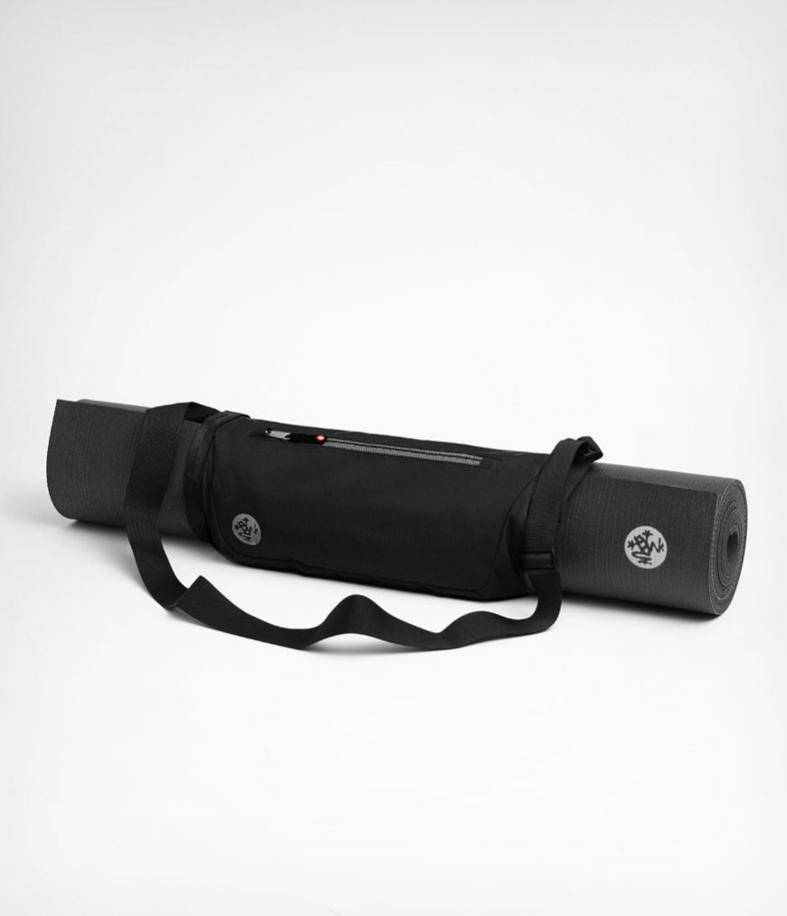 Manduka Go Light Yoga Mat Carrier Bag with Pocket, Adjustable One Size,  Black