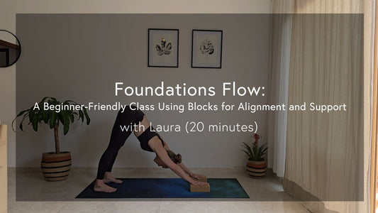 Foundations Flow: A beginner-friendly Vinyasa class using blocks for alignment and support.
