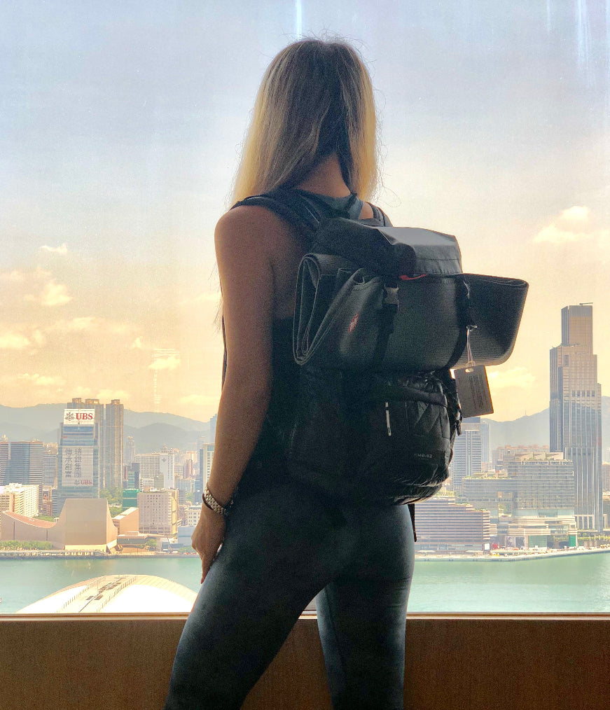 backpack for traveling with yoga matt Almost Perfect PRO Travel Foldable Yoga Mat - 2mm